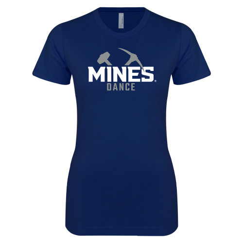  Next Level Womens Navy Boyfriend Tee - Colorado School of Mines Dance