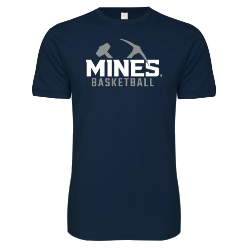  Next Level Navy SoftStyle T Shirt - Colorado School of Mines Basketball