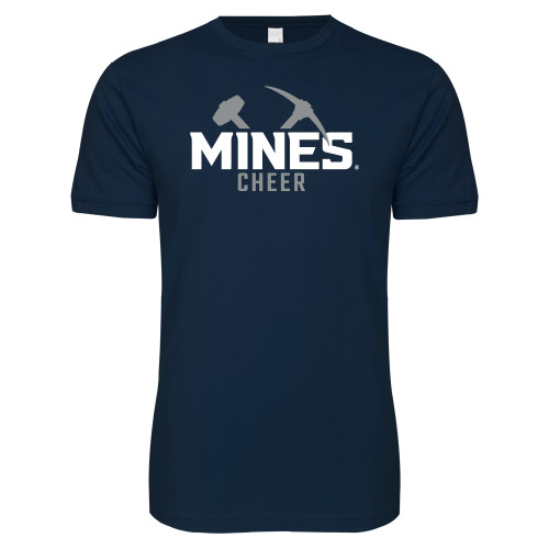  Next Level Navy SoftStyle T Shirt - Colorado School of Mines Cheer