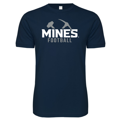  Next Level Navy SoftStyle T Shirt - Colorado School of Mines Football