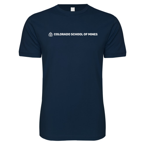  Next Level Navy SoftStyle T Shirt - Colorado School of Mines Horizontal