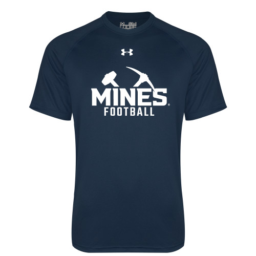  Under Armour Navy Tech Tee - UA - Colorado School of Mines Football