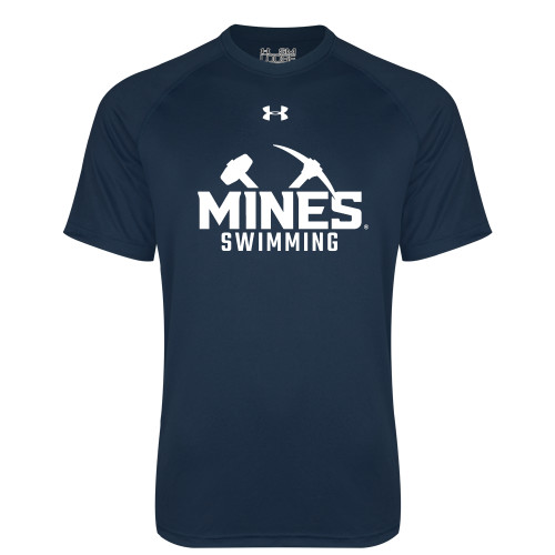  Under Armour Navy Tech Tee - UA - Colorado School of Mines Swimming