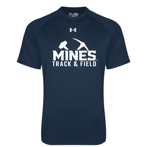  Under Armour Navy Tech Tee - UA - Colorado School of Mines Track and Field