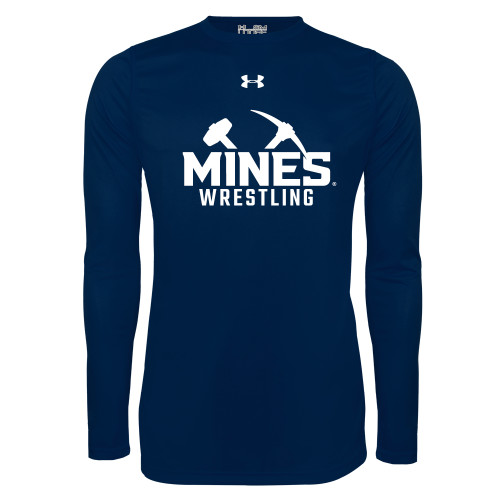  Under Armour Navy Long Sleeve Tech Tee - UA - Colorado School of Mines Wrestling