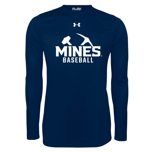  Under Armour Navy Long Sleeve Tech Tee - UA - Colorado School of Mines Baseball