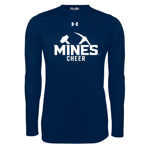  Under Armour Navy Long Sleeve Tech Tee - UA - Colorado School of Mines Cheer