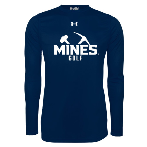  Under Armour Navy Long Sleeve Tech Tee - UA - Colorado School of Mines Golf