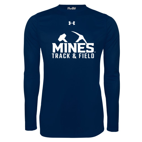  Under Armour Navy Long Sleeve Tech Tee - UA - Colorado School of Mines Track and Field