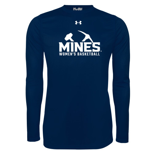  Under Armour Navy Long Sleeve Tech Tee - UA - Colorado School of Mines Womens Basketball