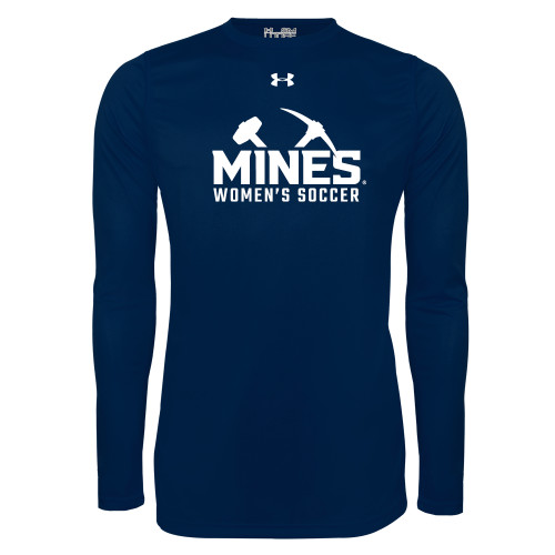  Under Armour Navy Long Sleeve Tech Tee - UA - Colorado School of Mines Womens Soccer