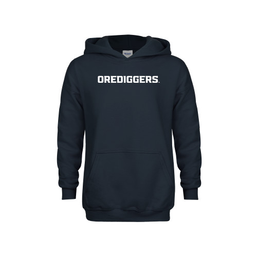  Youth Navy Fleece Hoodie - Colorado School of Mines Orediggers Wordmark