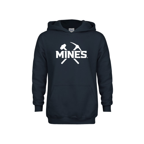  Youth Navy Fleece Hoodie - Colorado School of Mines Athletic Lockup