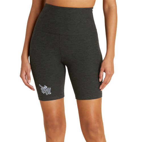  Beyond Yoga Womens Darkest Night Spacedye Keep Pace Biker Short  - Colorado School of Mines Blaster the Burro Mascot - Beyond Yoga