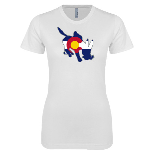  Next Level Womens White Boyfriend Tee - CSO - Colorado Blaster