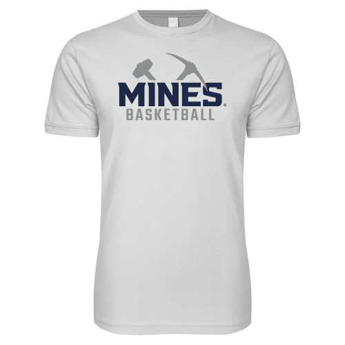  Next Level White SoftStyle T Shirt - Colorado School of Mines Basketball