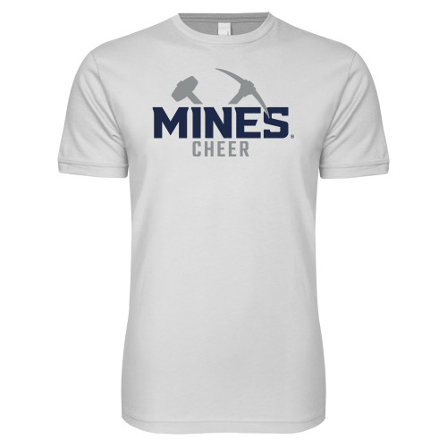  Next Level White SoftStyle T Shirt - Colorado School of Mines Cheer