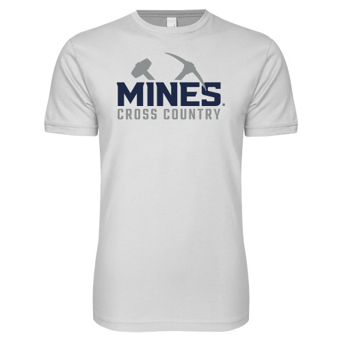  Next Level White SoftStyle T Shirt - Colorado School of Mines Cross Country