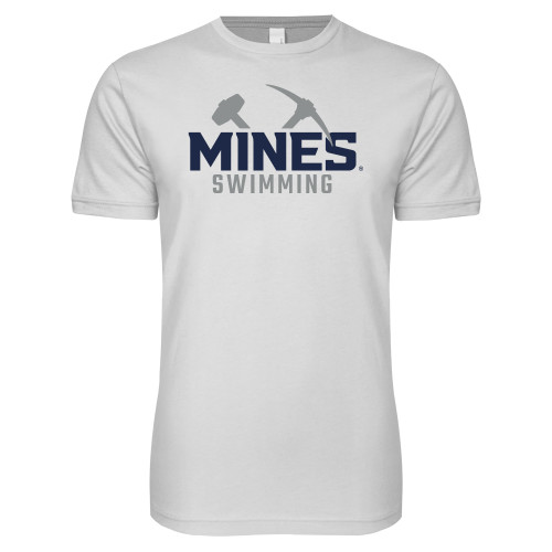  Next Level White SoftStyle T Shirt - Colorado School of Mines Swimming