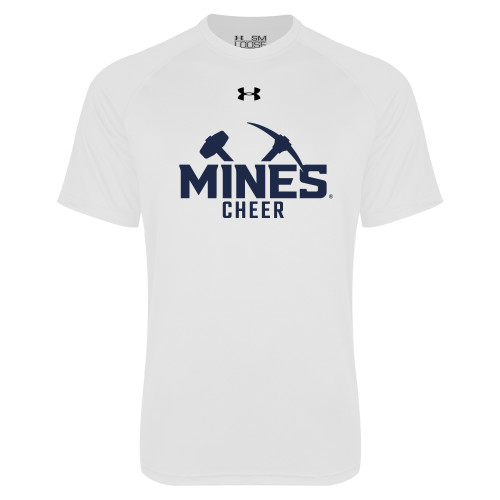  Under Armour White Tech Tee - UA - Colorado School of Mines Cheer