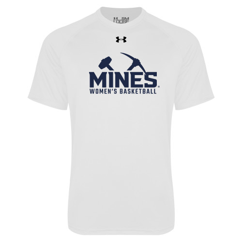  Under Armour White Tech Tee - UA - Colorado School of Mines Womens Basketball