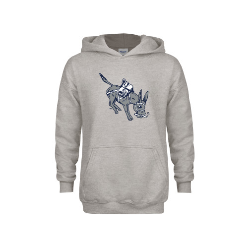  Youth Grey Fleece Hood - Colorado School of Mines Blaster the Burro Mascot