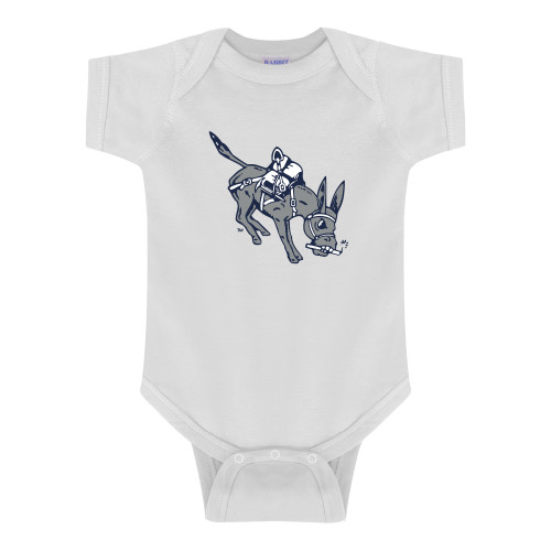  White Infant Onesie - Colorado School of Mines Blaster the Burro Mascot