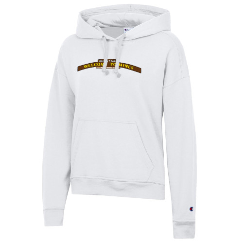  Champion Womens White Powerblend Pullover Hood - Welcome to Mines