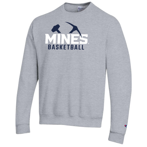  Champion Heather Grey Fleece Crew - Colorado School of Mines Basketball