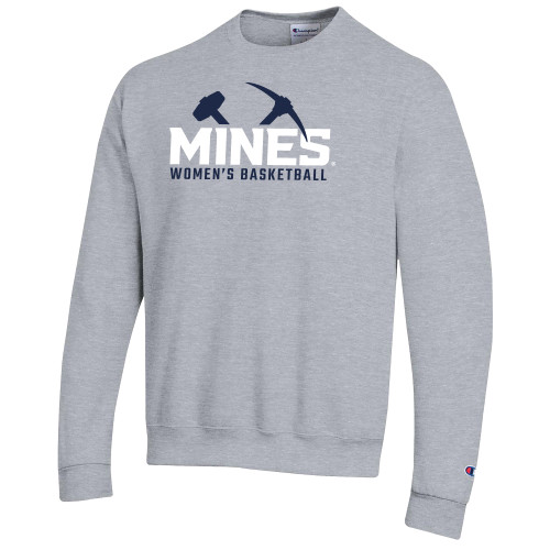  Champion Heather Grey Fleece Crew - Colorado School of Mines Womens Basketball