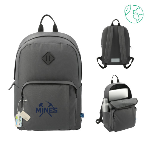  Repreve Ocean Charcoal Everyday Computer Backpack - Colorado School of Mines Athletic Lockup