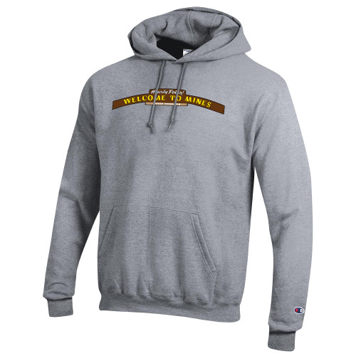  Champion Heather Grey Fleece Hoodie - Welcome to Mines