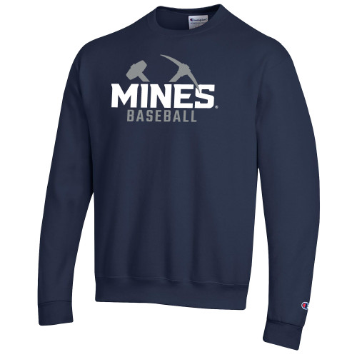  Champion Navy Fleece Crew - Colorado School of Mines Baseball