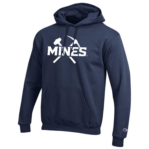  Champion Navy Fleece Hoodie - Colorado School of Mines Athletic Lockup