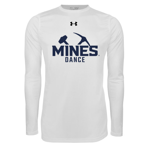  Under Armour White Long Sleeve Tech Tee - UA - Colorado School of Mines Dance