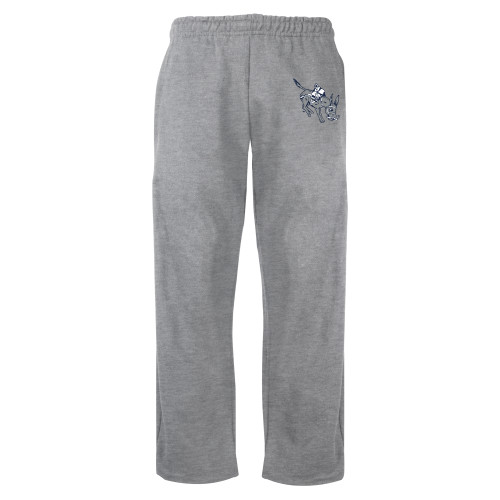  Grey Fleece Open Bottom Pant - Colorado School of Mines Blaster the Burro Mascot