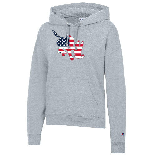  Champion Womens Oxford Grey Powerblend Pullover Hood - CSO - USA Blaster