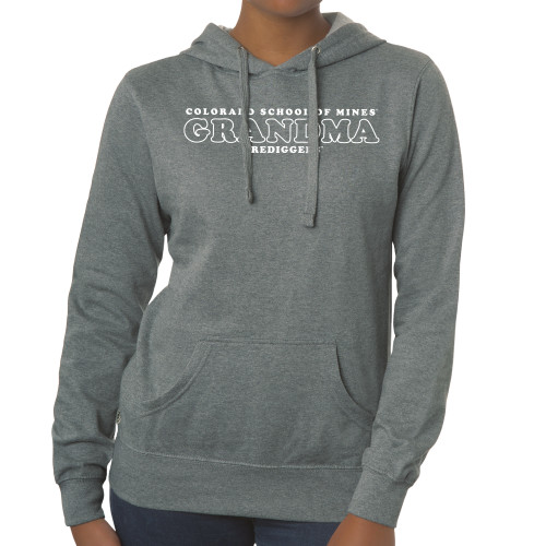  Fall Rush Ladies 60/40 Athletic Grey Fleece Hoodie - Orediggers Grandma