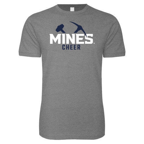  Next Level Heather Grey SoftStyle T Shirt - Colorado School of Mines Cheer