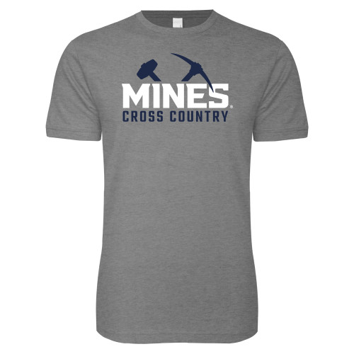  Next Level Heather Grey SoftStyle T Shirt - Colorado School of Mines Cross Country