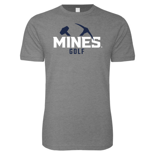  Next Level Heather Grey SoftStyle T Shirt - Colorado School of Mines Golf