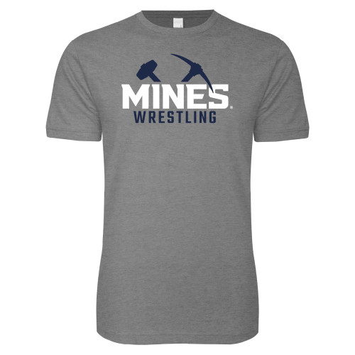  Next Level Heather Grey SoftStyle T Shirt - Colorado School of Mines Wrestling