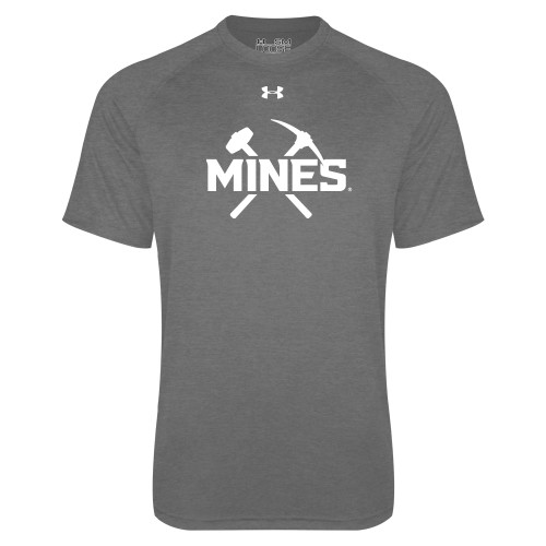  Under Armour Carbon Heather Tech Tee - UA - Colorado School of Mines Athletic Lockup