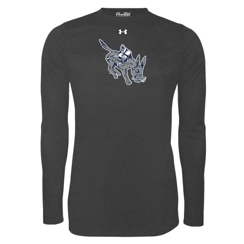  Under Armour Carbon Heather Long Sleeve Tech Tee - UA - Colorado School of Mines Blaster the Burro Mascot