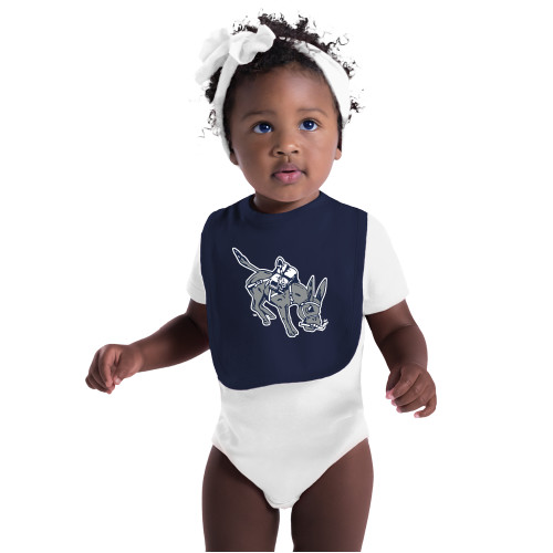  Navy Baby Bib - Colorado School of Mines Blaster the Burro Mascot