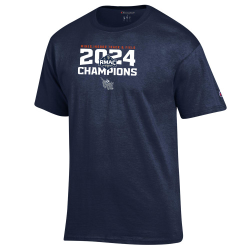  Champion Navy T Shirt - CSO - 2024 RMAC Indoor Track and Field Champs