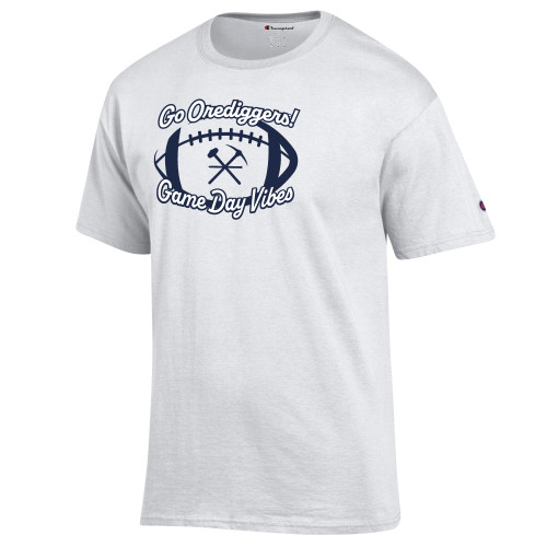  Champion White T Shirt - Colorado School of Mines Game Day Vibes