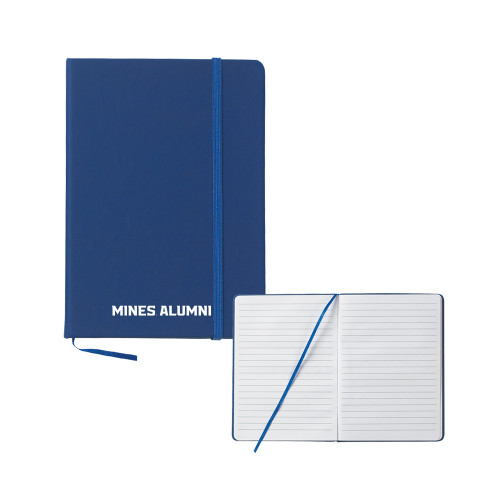  5x7 Blue Hard Cover Journal - Mines Alumni Flat