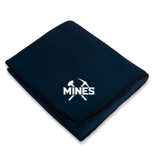  Navy Arctic Fleece Blanket - Colorado School of Mines Athletic Lockup