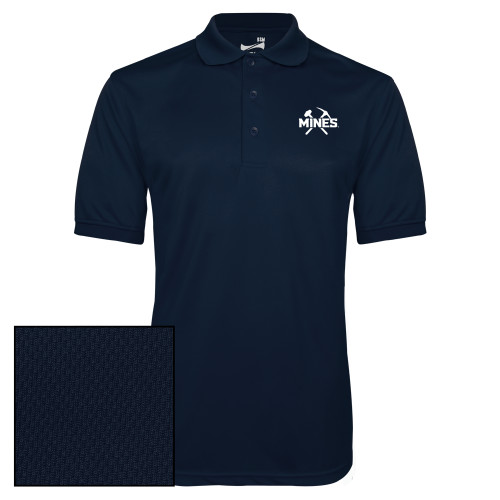  Navy Dry Mesh Polo - Colorado School of Mines Athletic Lockup